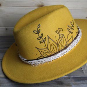 Wood Burned Hat